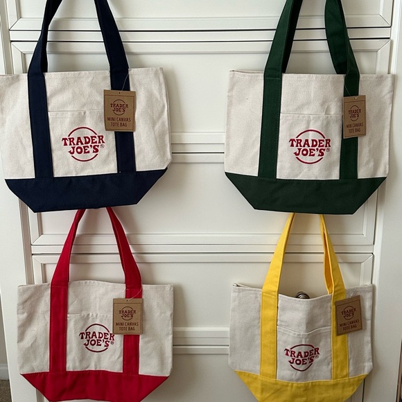Trader Joe's Mini Tote Bag - Pick 1 Color - Picture 1 of 3